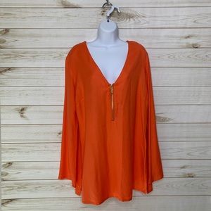 V-neck blouse zipper by Michael Kors